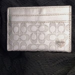 Coach silver crad holder